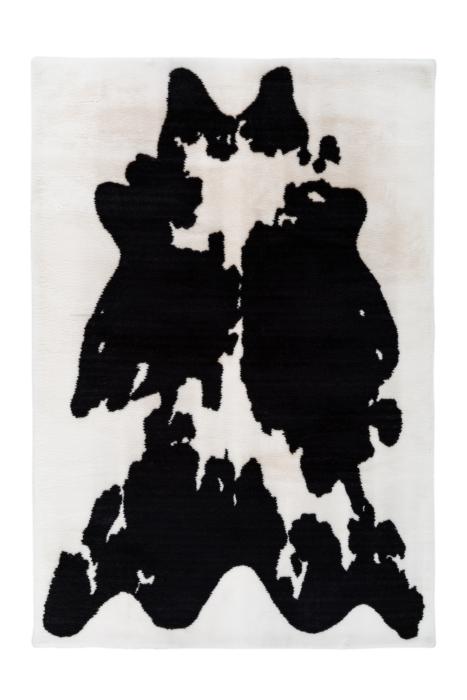 120x160 Teppich Rabbit Animal 500 Schwarz / Weiß von Arte Espina