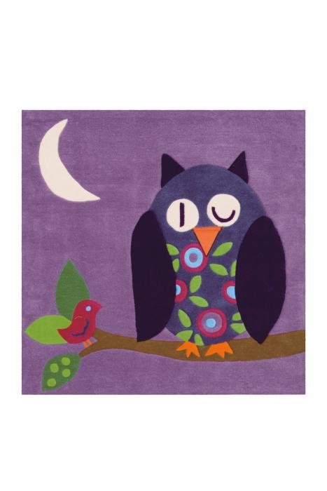 130x130 Teppich eckig Joy 4049 Owl von Arte Espina Violett