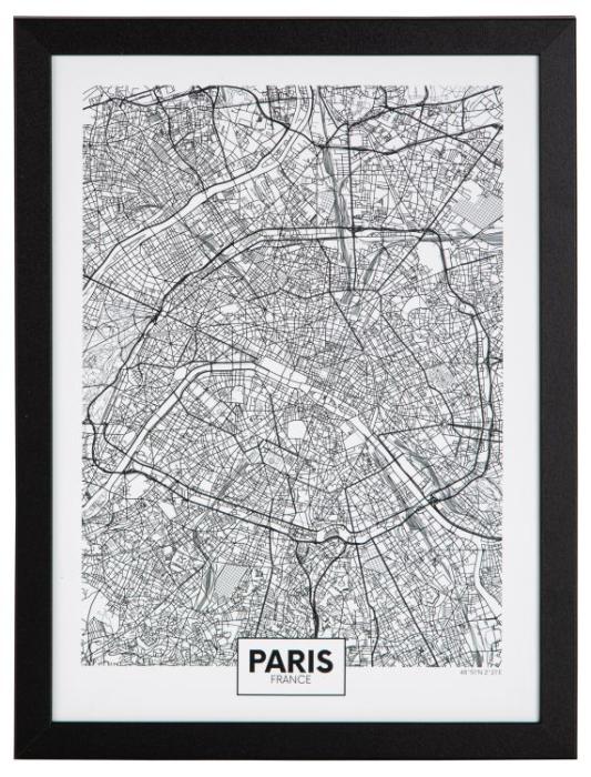 Gerahmtes Bild LORNA 30x40 cm Motiv Paris / Rahmen schwarz von Spiegelprofi