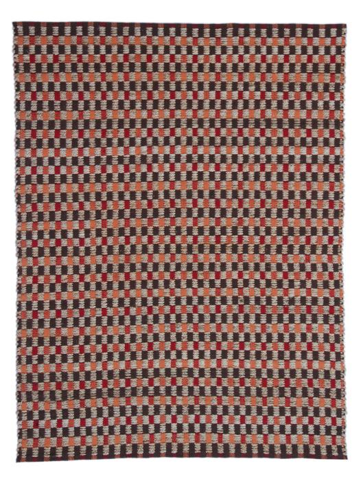 80x150 Teppich Chess 110 Natur / Rot von Kayoom