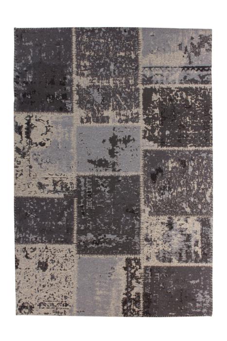 80x150 Teppich Matrix 110 Schwarz / Grau von Kayoom