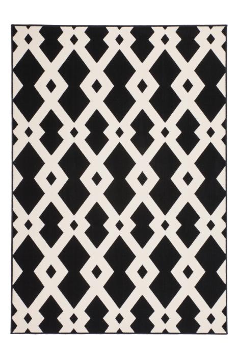 80x150 Teppich Now! 100 Schwarz / Weiß von Kayoom