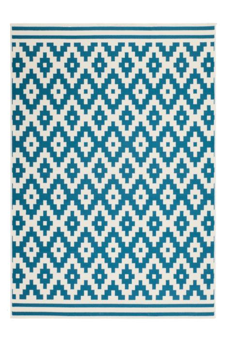 80x150 Teppich Now! 300 Elfenbein / Türkis von Kayoom