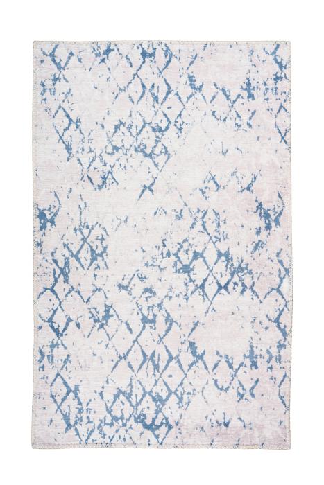 80x150 Teppich Peron 400 Weiß / Blau von Kayoom