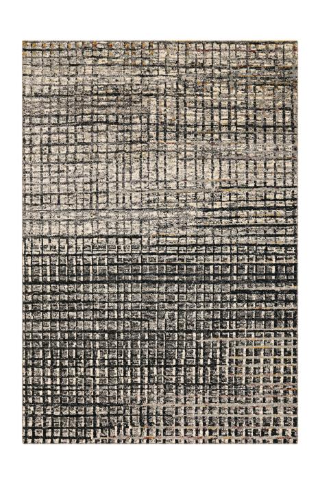 80x150 Teppich Topaz 5400 von Arte Espina Grau / Schwarz