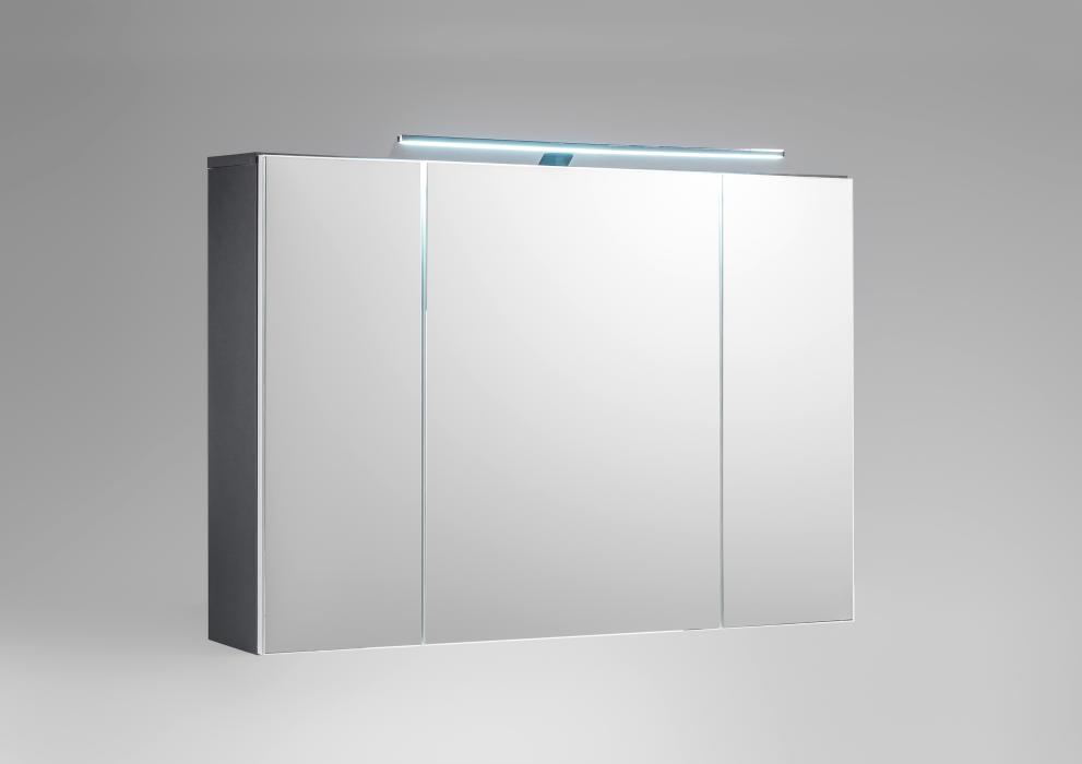 Bad-Spiegelschrank inkl LED Beleuchtung MANHATTAN von Bega Weiss HG / Grau
