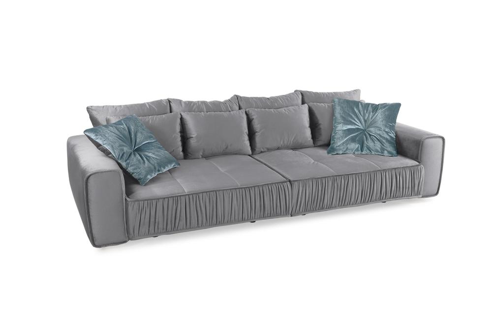 Big-Sofa MEDINA von JOB Samt grau