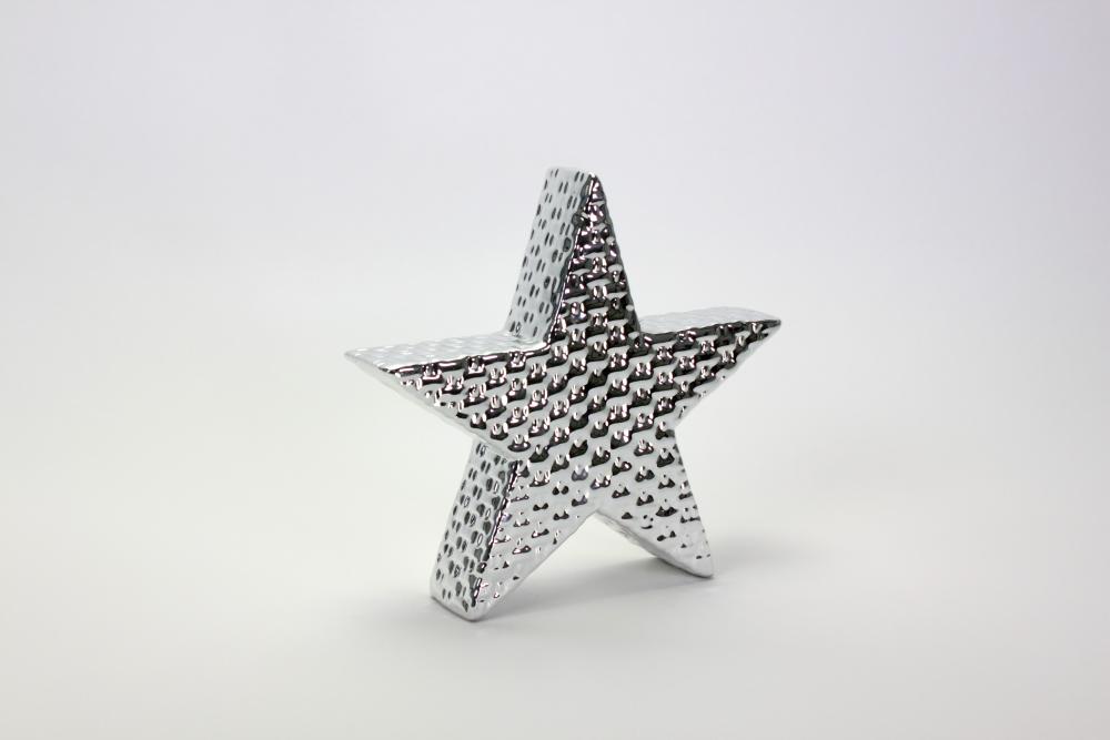 Deko Stern Silver Star 26x24,8 cm Silber von Werner Voss