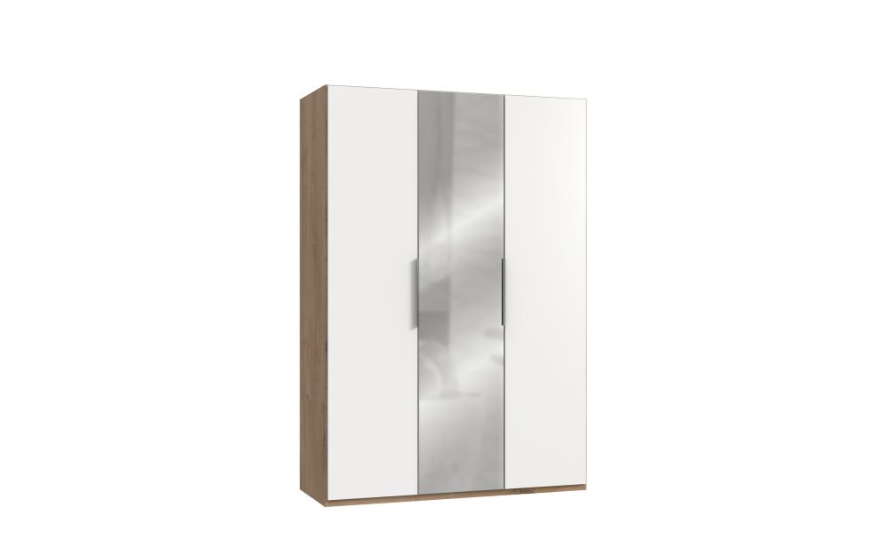 Kleiderschrank 150 breit mit Spiegel LEVEL36 A von WIMEX Weiß