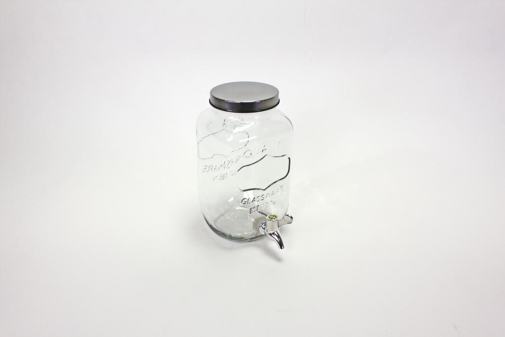 Getränkespender inkl Zapfhahn 3,5 L Glas klar von Werner Voss