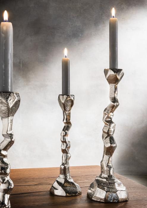 Kerzenhalter 28 cm hoch Silber Vintage
