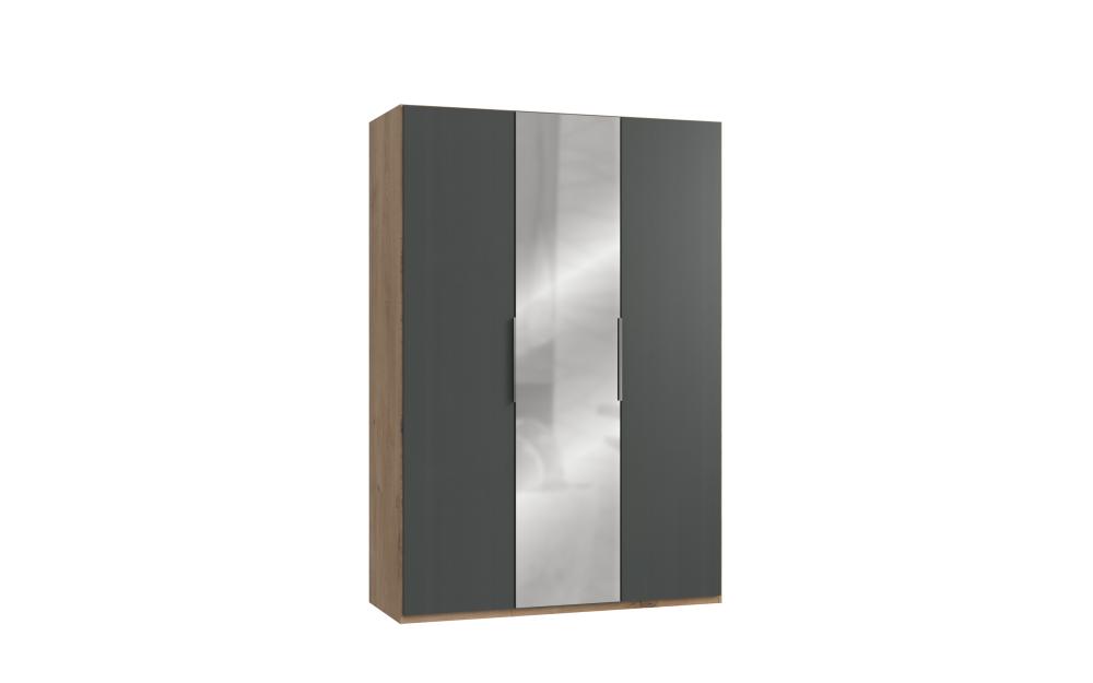 Kleiderschrank 150 breit mit Spiegel LEVEL36 A von WIMEX Grau