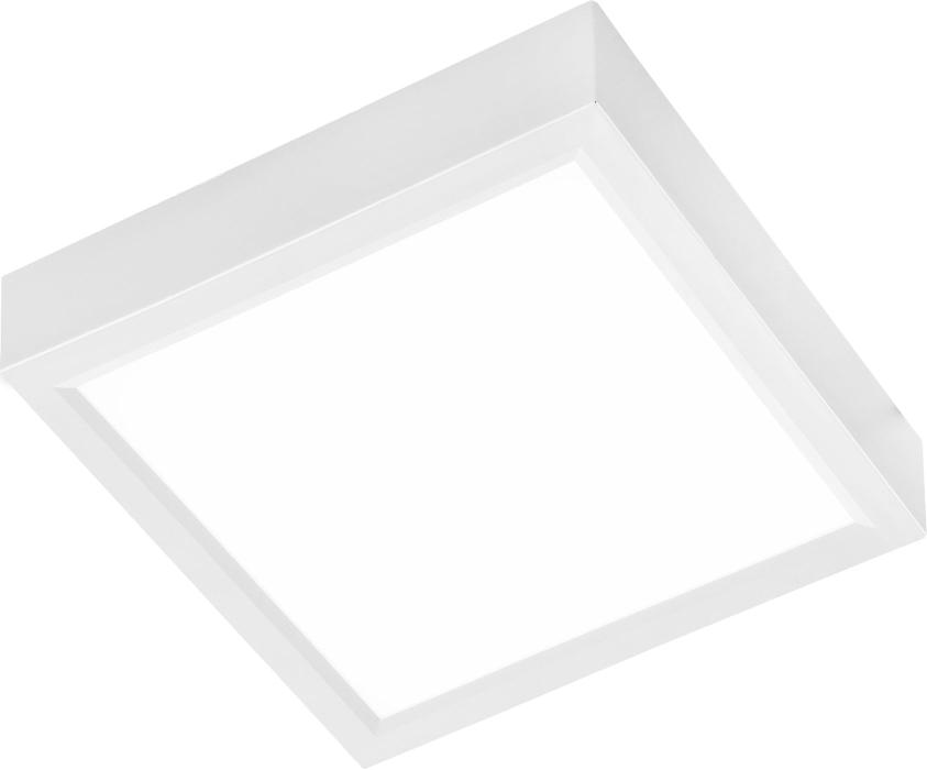 LED Deckenleuchte 30x30cm PUCCY von Nino Kunststoff Silber / Acryl Weiß