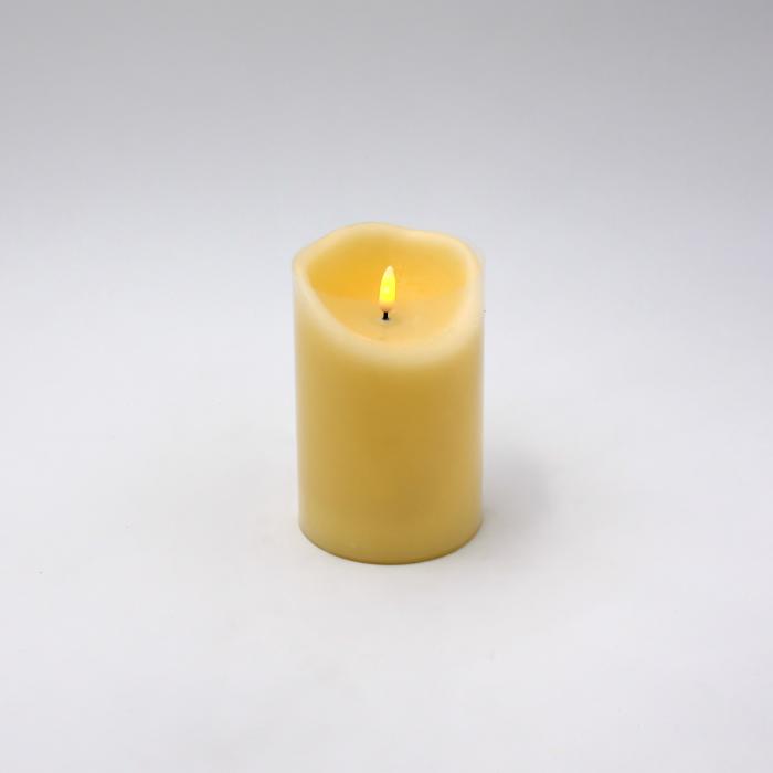 LED Kerze 3D Flame 10x15 cm Creme von Werner Voss