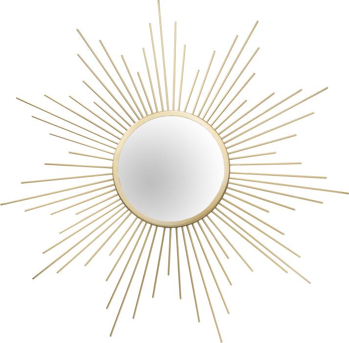 Metallspiegel SUN D60 cm goldfarbig von Spiegelprofi