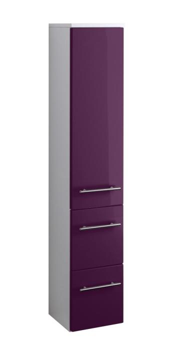 Midischrank 25 PARMA Held Möbel Weiß / Aubergine