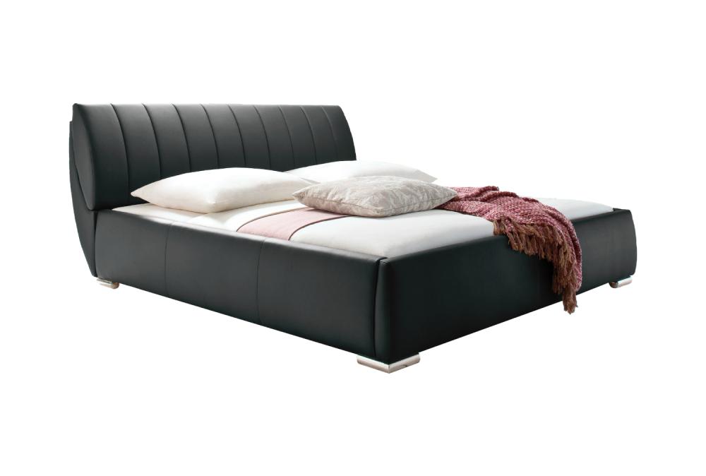 180x200 Polsterbett inkl Bettkasten u Lattenrost BERN von Meise Möbel Kunstleder schwarz