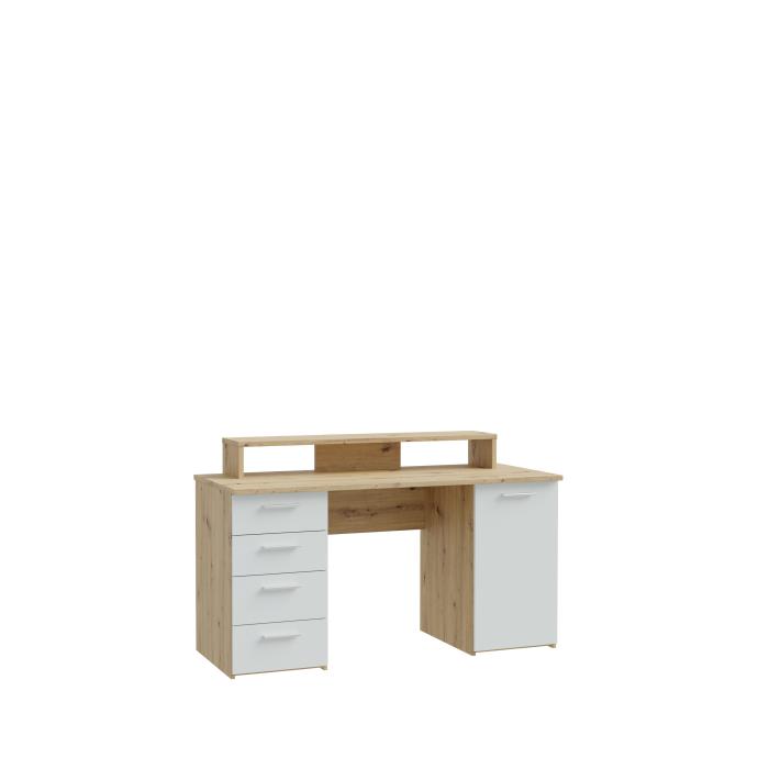 Schreibtisch inkl. 1 Tür und 4 Schubkästen NET 106 von Forte Artisan /Grau
