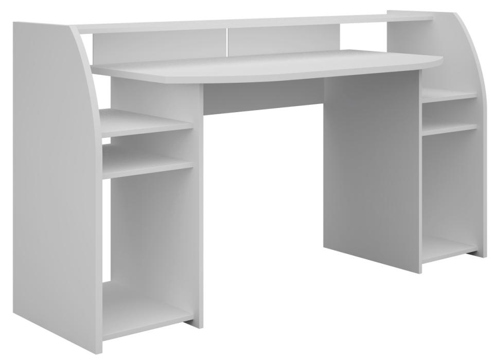 Gaming Desk Schreibtisch Weiß inkl LED 173 cm