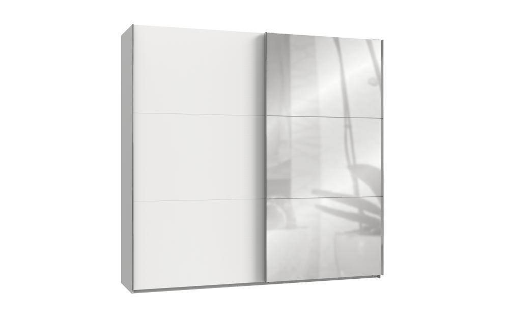Schwebetürenschrank 2trg mit 1 Spiegel LEVEL36 A von WIMEX Weiß