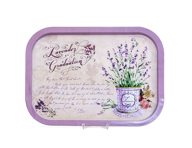 Tablett Lavendel Metall  von H. Denk GmbH Lila