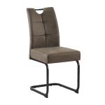 Schwingstuhl 1 Stück Braun / Gestell Metall schwarz