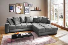 Ecksofa inkl. 7 Rückenkissen variabel montierbar ca. 304x228 cm Anthrazit