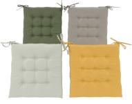 Sitzkissen OUTDOOR garngefärbt 1 Stück ca.40x40x3 cm senfgelb, grün, mint, stone