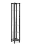 Vitrine 1-trg. inkl. Spiegerückwand Schwarz