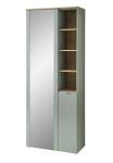 Garderobenschrank inkl. 1 Spiegeltür ca. 202 cm hoch Schilfgrün / Artisan
