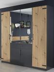 Drehtürenschrank Industrial NEVADA von Rauch 226cm Eiche Artisan/Grau metallic