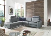 Ecksofa Leder Marine Blau 235x259 cm von HUKLA