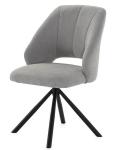 Esszimmerstuhl 1 Stück Hellgrau Mikrofasa