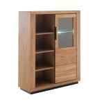 Highboard ca. 142 cm hoch Wildeiche Massiv Geölt