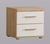 Kommode 2 Schubladen Winnie von Forte Sonoma Eiche / Weiss