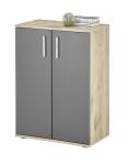 Kommode 2-türig BC1040 von Bega Grau / Viking Oak
