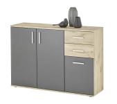 Kommode inkl. 3 Türen und 2 Schubladen BC1041 von Bega Grau / Viking Oak