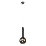 Pendelleuchte 1xE27 Rauchglas 1 Stück Metall Schwarz