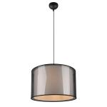 Pendelleuchte 1xE27 1 Stück Metall Schwarz, Weiß