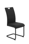 Schwingstuhl 2er Set mit Griff Metallgestell Webstoff schwarz