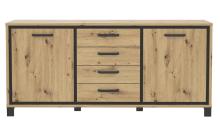 Sideboard 2-trg TRONDHEIM von Forte Artisan Eiche / Schwarz Eiche