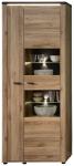 Vitrine inkl. LED-Beleuchtung ca. 78x202x38 cm Mauvella Oak / Carbon Eiche