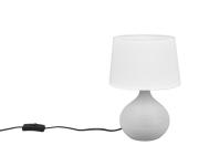 Tischleuchte MARTIN von REALITY Leuchten R50371025 Weiß / Hellbraun