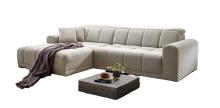 Wohnlandschaft ca. 195x301 cm Ottomane links Beige