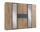 Kleiderschrank mit Spiegel und Schubladen 270 cm breit Planken-Eiche NB / Graphit DIVER