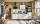 Küchenzeile 260 cm Komplettküche inkl. E-Geräte + Zubehör PKW 526010 von Pino Küchen Steingrau hochglanz / Grafit