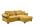 Schlafsofa Eckcouch Cord Gelb 185 x 255 cm mit Bettkasten Cord Gelb ANGELINA beidseitig montierbar