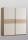 Schwebetürenschrank 170 cm breit Sonoma Eiche / Weiß Winnie