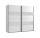 Schwebetürenschrank 2-türig mit Glaselementen Breite ca. 225 cm ALTONA 2 von Wimex Weiß / Glas Weiß