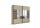 Schwebetürenschrank mit Spiegel 226 cm breit BAREA Champagner / Atlantic Dunkeleiche